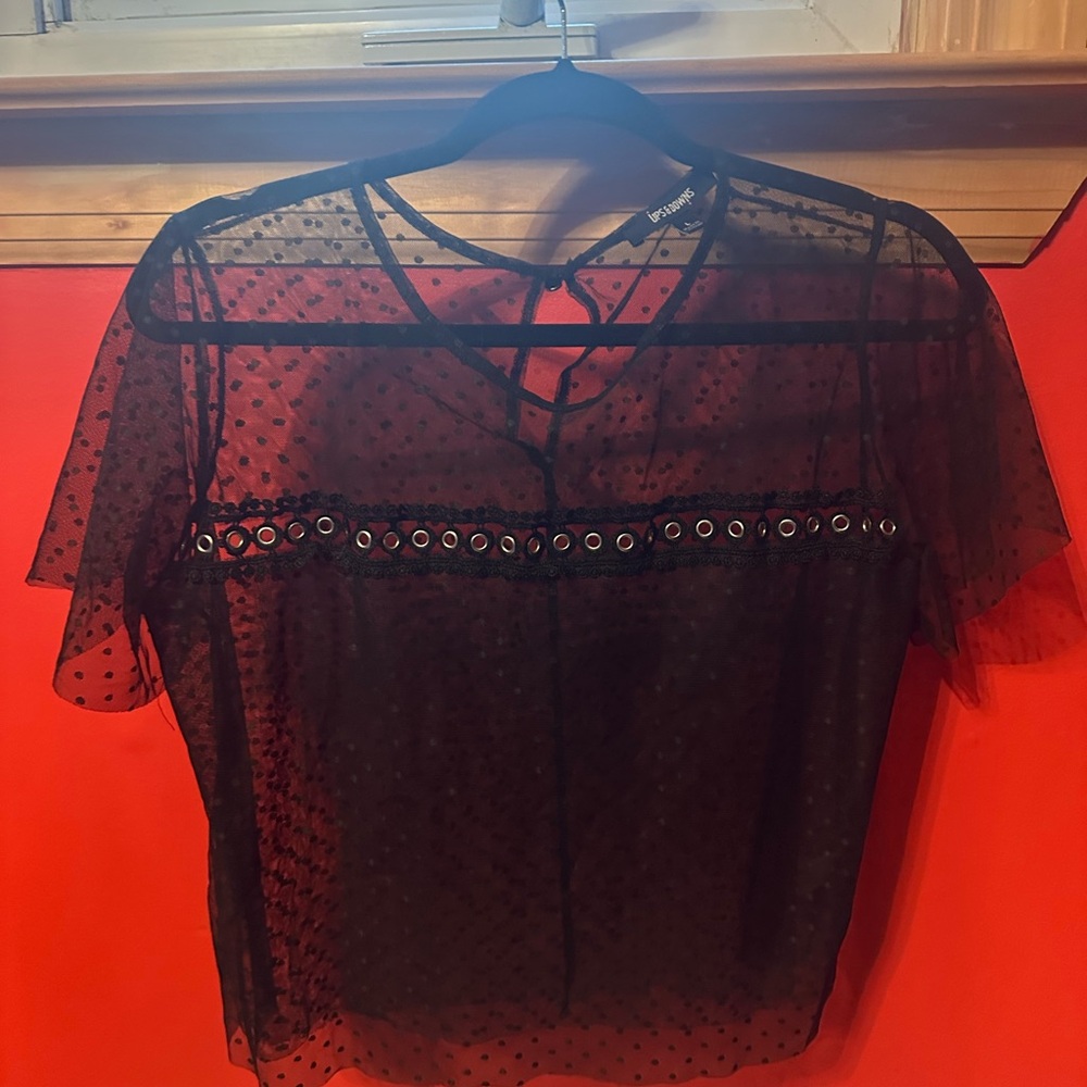 Elegant Black Sheer Top